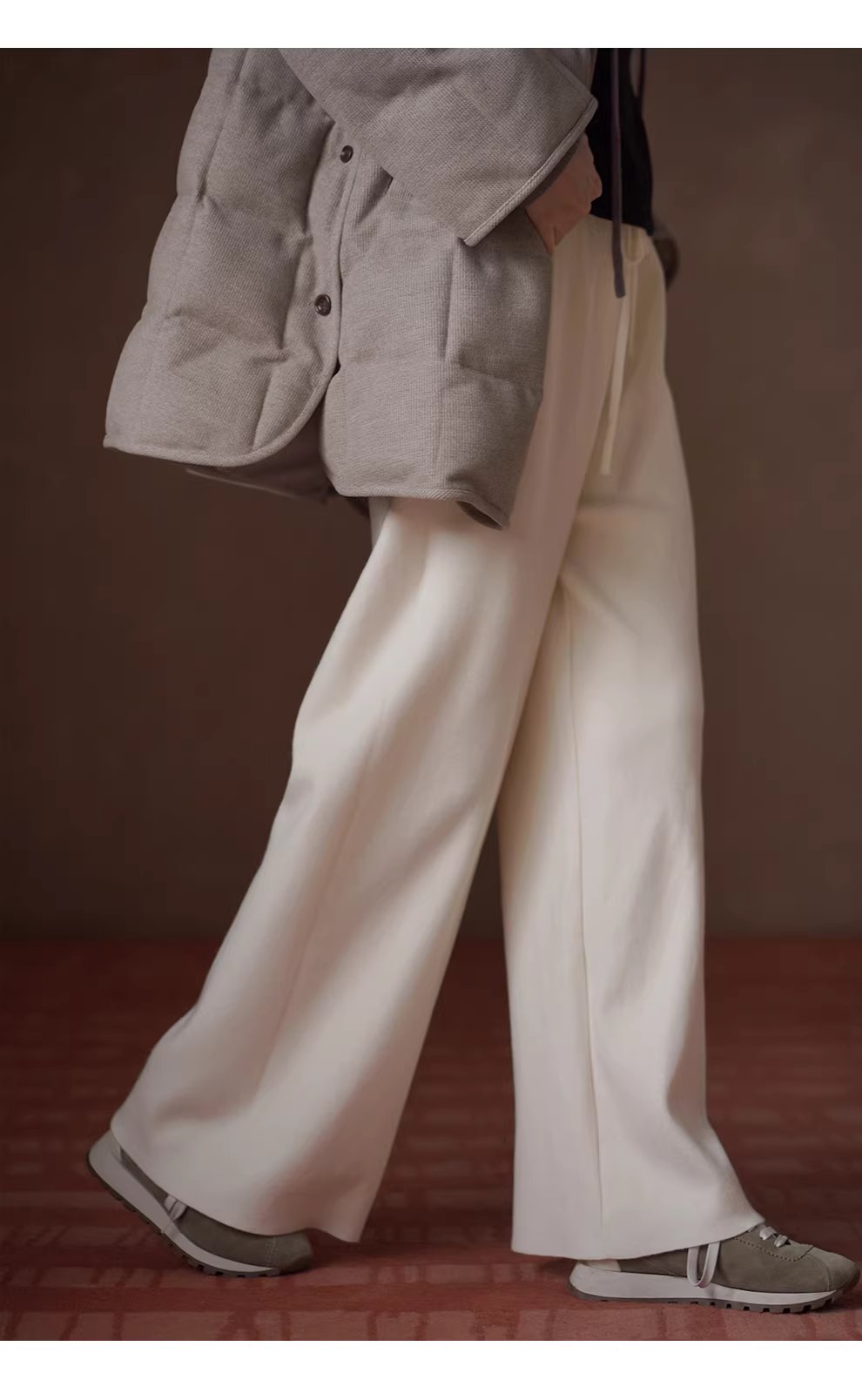 溫柔鬆弛寬鬆高支羊毛混紡高腰鬆緊針織褲顯瘦通勤長褲,溫柔鬆弛寬鬆高支羊毛混紡高腰鬆緊針織褲顯瘦通勤長褲,HBEW3044,溫柔鬆弛寬鬆高支羊毛混紡高腰鬆緊針織褲顯瘦通勤長褲,闊腿寬褲,羊毛混紡