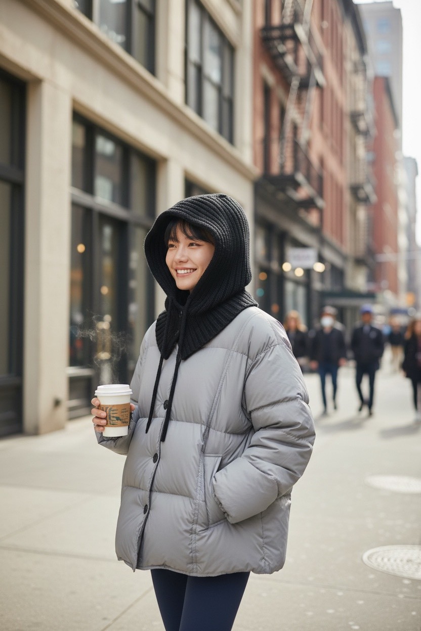 針織連帽拼接加厚羽絨外套冬季寬鬆毛帽麵包服外套,針織連帽拼接加厚羽絨外套冬季寬鬆毛帽麵包服外套,5W185014,針織連帽拼接加厚羽絨外套冬季寬鬆毛帽麵包服外套,保暖蓄熱,青春休閒