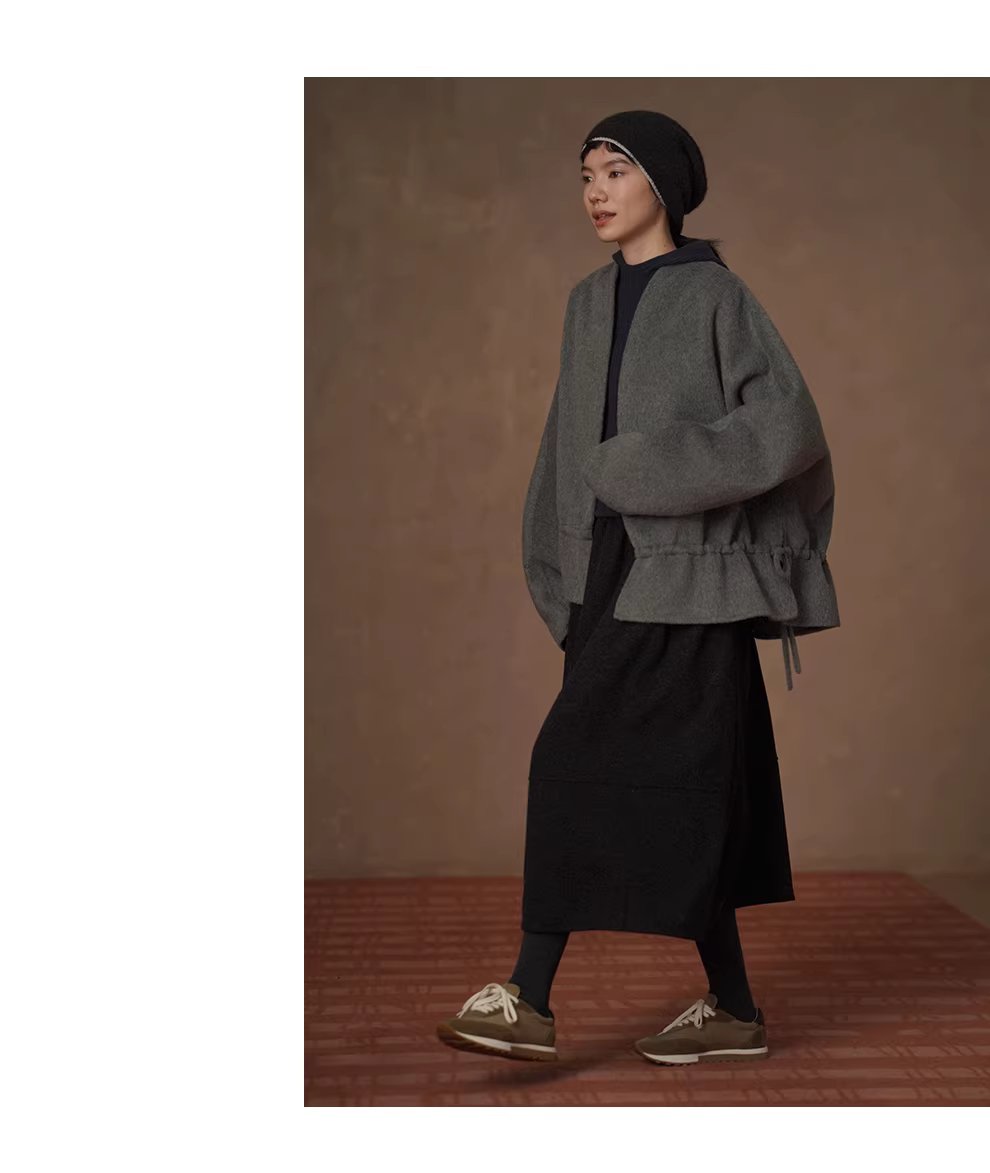 暖冬日常加厚呢料黃金分割剪裁鬆緊高腰顯瘦A字半身裙女,暖冬日常加厚呢料黃金分割剪裁鬆緊高腰顯瘦A字半身裙女,HBEW2033,暖冬日常加厚呢料黃金分割剪裁鬆緊高腰顯瘦A字半身裙女,高腰腿長,毛呢面料