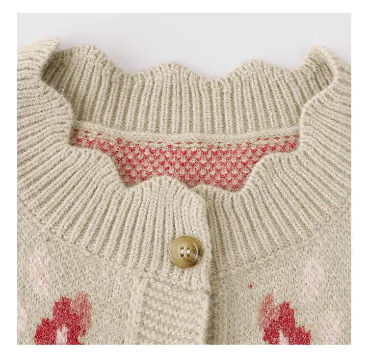 漸層小花加厚毛衣開襟衫女冬季新款蕾絲單排扣上衣,漸層小花加厚毛衣開襟衫女冬季新款蕾絲單排扣上衣,HBEW1196,漸層小花加厚毛衣開襟衫女冬季新款蕾絲單排扣上衣,花邊衣襬,小花針織