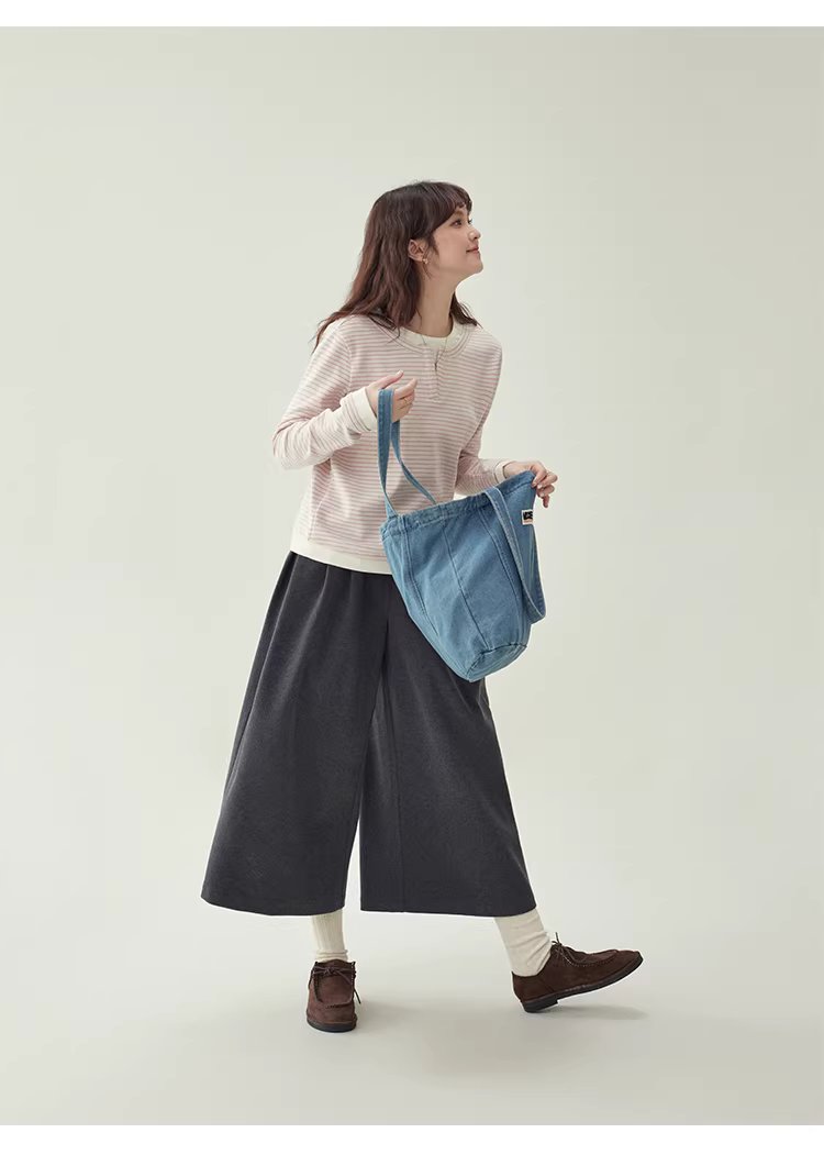 假兩件粉條紋長袖T恤女冬季新款少女感寬鬆上衣,假兩件粉條紋長袖T恤女冬季新款少女感寬鬆上衣,HBEW1197,假兩件粉條紋長袖T恤女冬季新款少女感寬鬆上衣,假兩件式,舒適面料