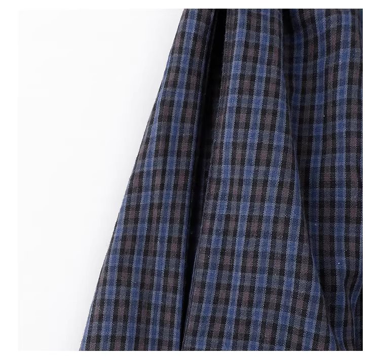 藍格百褶a字純棉半身裙女春季新款鬆緊腰中長裙,藍格百褶a字純棉半身裙女春季新款鬆緊腰中長裙,HBFS2000,藍格百褶a字純棉半身裙女春季新款鬆緊腰中長裙,復古格紋,全棉面料