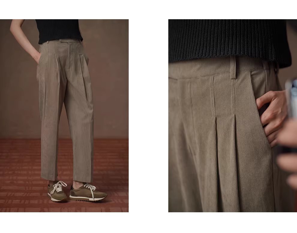 修腿不拖地利落版型抗皺細膩燈芯絨高腰休閒直筒長褲女,修腿不拖地利落版型抗皺細膩燈芯絨高腰休閒直筒長褲女,HBFS3002,修腿不拖地利落版型抗皺細膩燈芯絨高腰休閒直筒長褲女,耐磨不易皺,直筒修飾