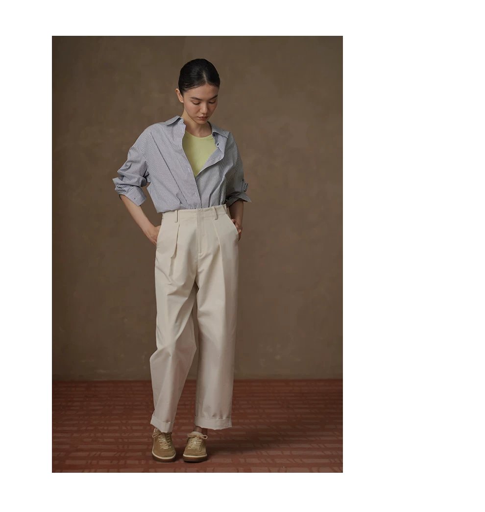 日常嚴選斜紋紗卡棉挺括寬鬆顯瘦遮肉高腰直筒休閒長褲,日常嚴選斜紋紗卡棉挺括寬鬆顯瘦遮肉高腰直筒休閒長褲,HBFS3004,日常嚴選斜紋紗卡棉挺括寬鬆顯瘦遮肉高腰直筒休閒長褲,挺版有型,調節褲頭