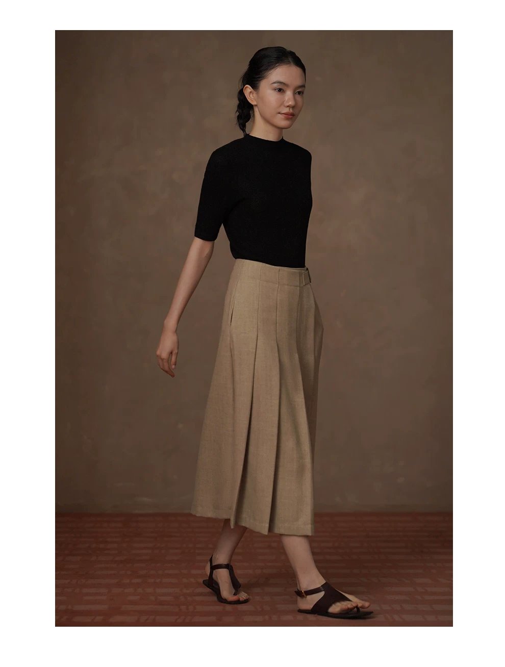 春意濃A字高腰半身裙高支高密挺括立體壓褶顯瘦學院裙,春意濃A字高腰半身裙高支高密挺括立體壓褶顯瘦學院裙,HBFS2007,春意濃A字高腰半身裙高支高密挺括立體壓褶顯瘦學院裙,抗皺耐磨,雅麻紋理