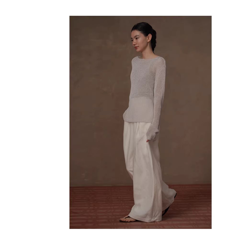 老錢典範顯瘦鬆弛感透氣亞麻萊賽爾寬鬆通勤闊腿長褲女,老錢典範顯瘦鬆弛感透氣亞麻萊賽爾寬鬆通勤闊腿長褲女,HBFS3011,老錢典範顯瘦鬆弛感透氣亞麻萊賽爾寬鬆通勤闊腿長褲女,透氣不悶,加寬腰頭