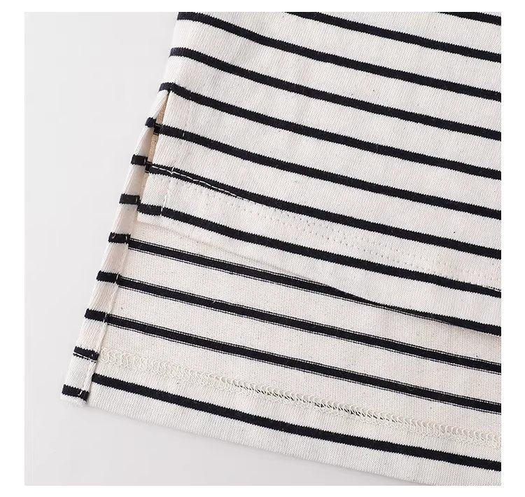 撞色條紋燈籠袖純棉T恤女春季新款寬鬆百搭上衣,撞色條紋燈籠袖純棉T恤女春季新款寬鬆百搭上衣,HBFS1042,撞色條紋燈籠袖純棉T恤女春季新款寬鬆百搭上衣,撞色拼接,全棉面料