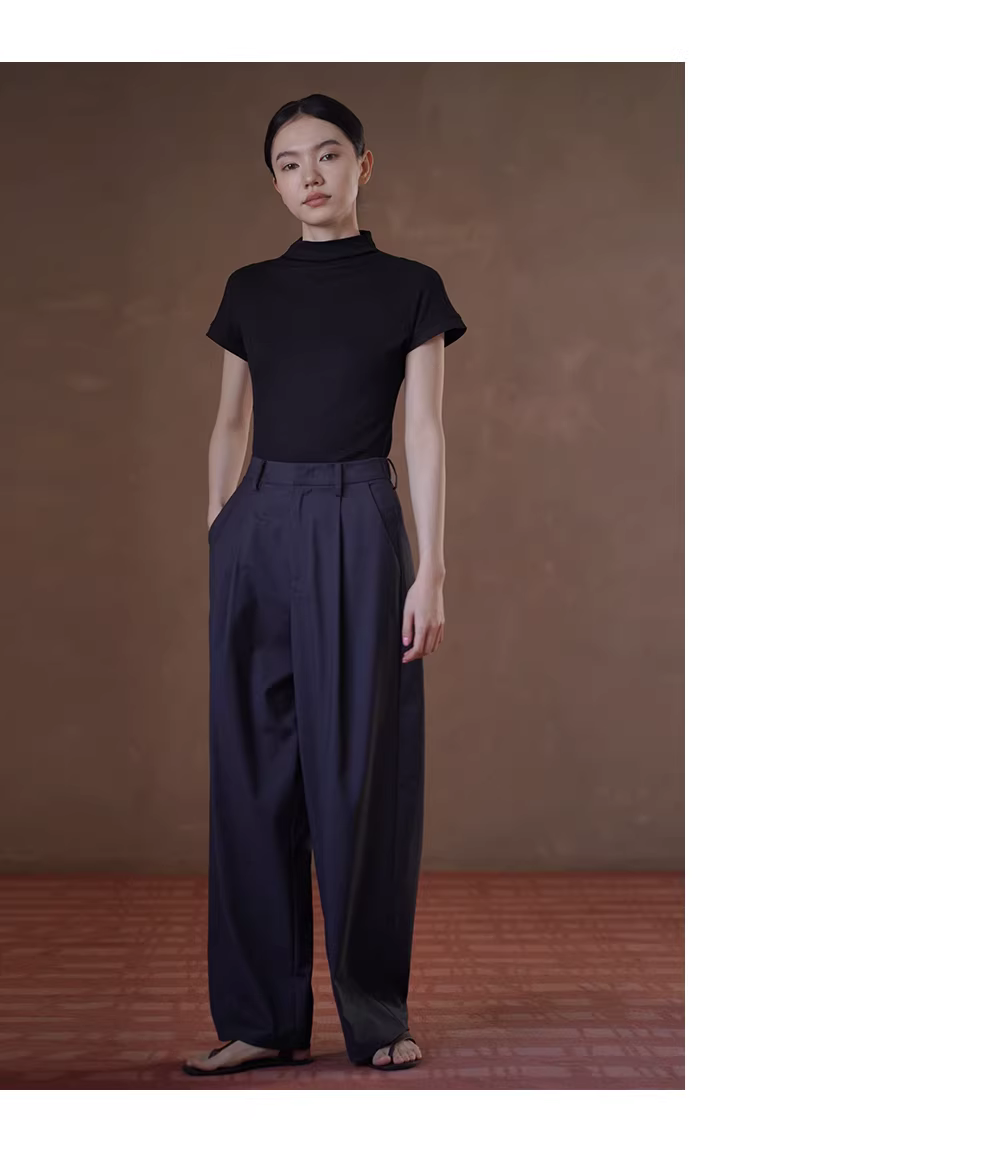 氣質up高彈塑形合身半高領小飛袖基本款顯瘦軟垂通勤T恤,氣質up高彈塑形合身半高領小飛袖基本款顯瘦軟垂通勤T恤,HBFS1060,氣質up高彈塑形合身半高領小飛袖基本款顯瘦軟垂通勤T恤,半高領,修身版型