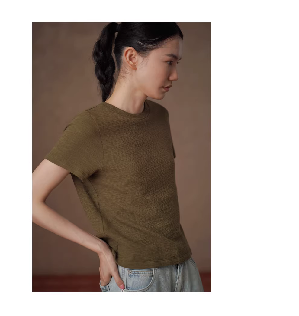 叢林假期基本款圓領T恤顯白彈性透氣合身短袖顯瘦上衣女,叢林假期基本款圓領T恤顯白彈性透氣合身短袖顯瘦上衣女,HBFS1068,叢林假期基本款圓領T恤顯白彈性透氣合身短袖顯瘦上衣女,基本耐穿,透氣彈性