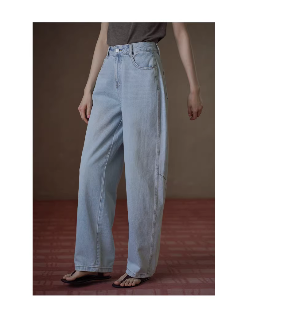 空氣感顯瘦牛仔褲復古水洗立體時髦分割高腰寬長褲女,空氣感顯瘦牛仔褲復古水洗立體時髦分割高腰寬長褲女,HBFS3017,空氣感顯瘦牛仔褲復古水洗立體時髦分割高腰寬長褲女,復古水洗,直筒版型