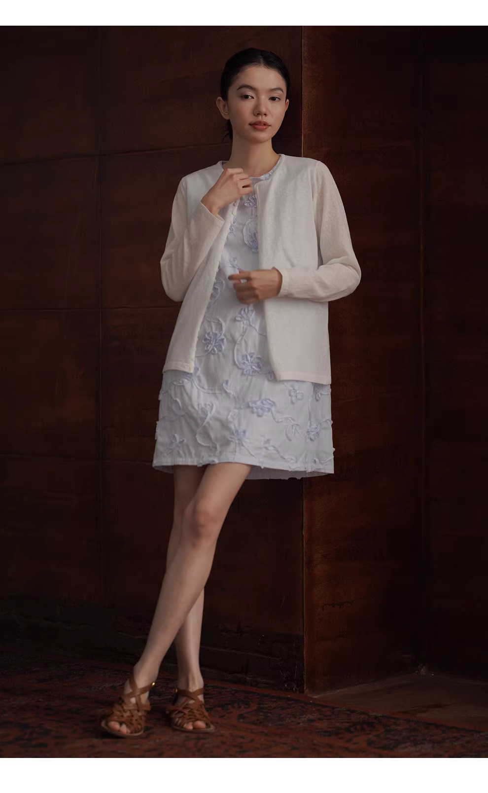 花卉夢境重工立體刺繡清新條紋圓領直筒寬鬆背心洋裝,花卉夢境重工立體刺繡清新條紋圓領直筒寬鬆背心洋裝,HBFS7030,花卉夢境重工立體刺繡清新條紋圓領直筒寬鬆背心洋裝,配色清爽,立體花裙