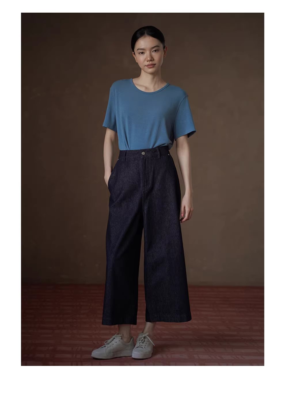 品質高棉丹寧直筒褲型修飾腿型寬鬆高腰顯瘦八分牛仔褲,品質高棉丹寧直筒褲型修飾腿型寬鬆高腰顯瘦八分牛仔褲,HBFS3021,品質高棉丹寧直筒褲型修飾腿型寬鬆高腰顯瘦八分牛仔褲,親膚透氣,直筒修飾