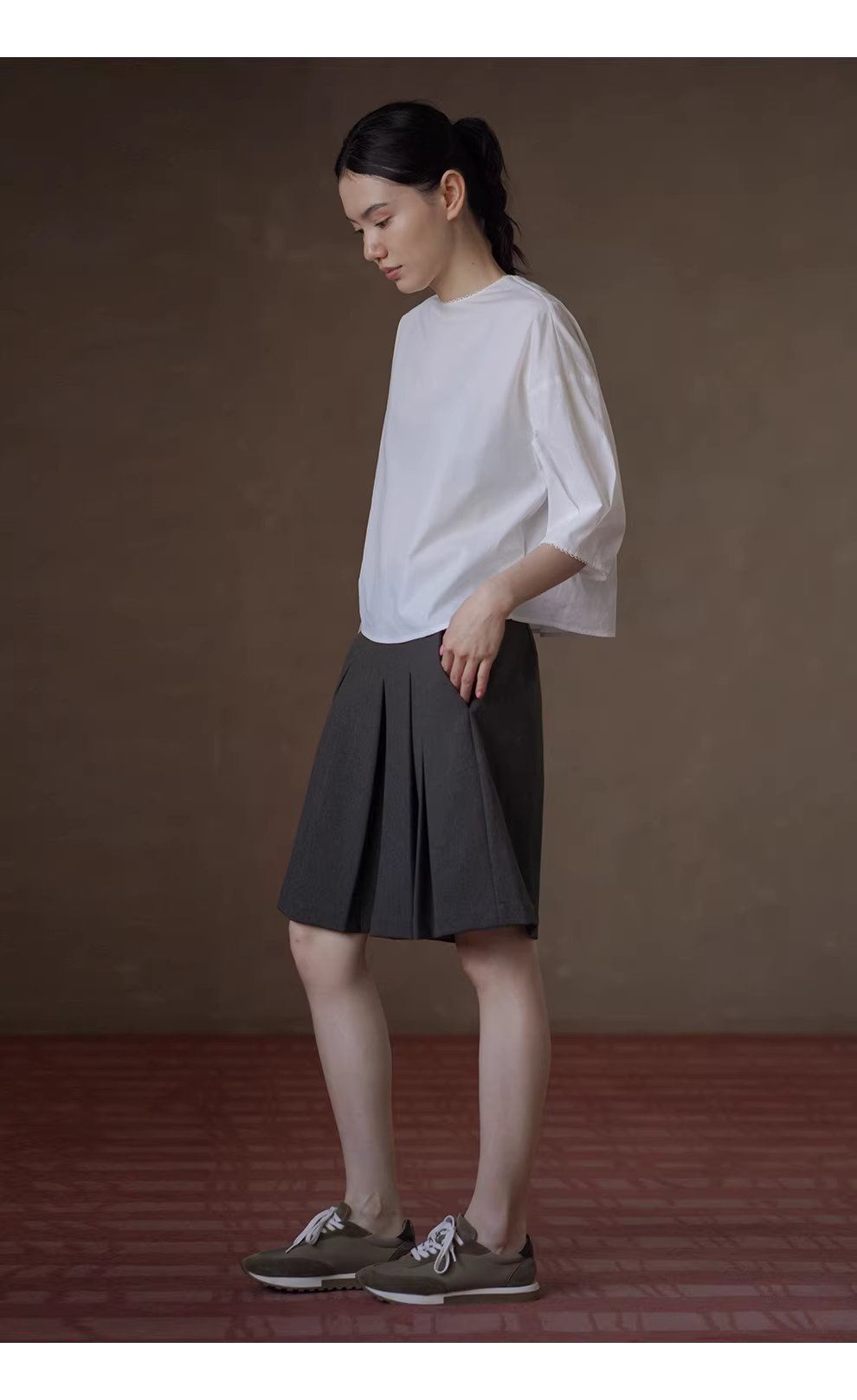 英倫學院氛圍立體百褶A字裙褲顯瘦高腰不挑人西裝短褲女,英倫學院氛圍立體百褶A字裙褲顯瘦高腰不挑人西裝短褲女,HBFS3024,英倫學院氛圍立體百褶A字裙褲顯瘦高腰不挑人西裝短褲女,日常百搭,俐落壓褶