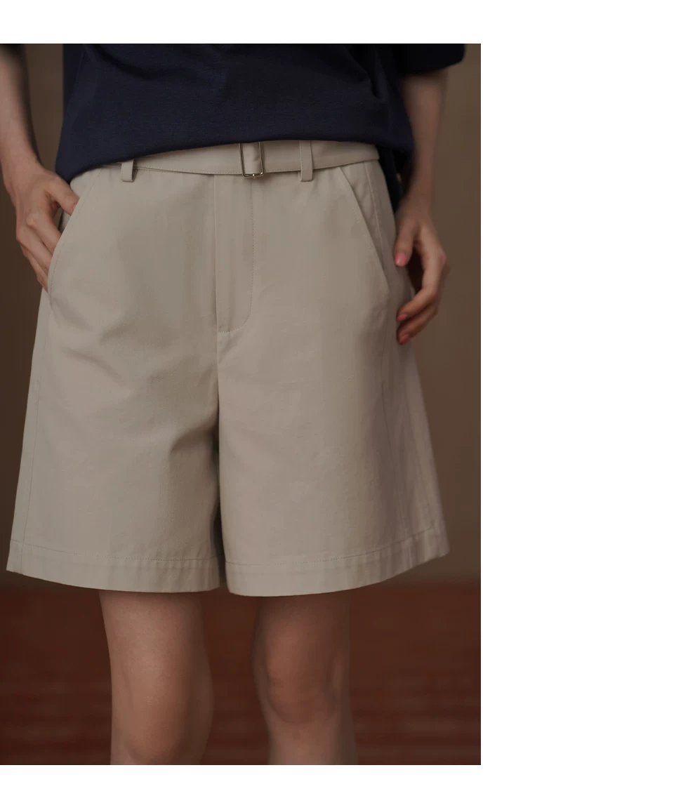 不出錯日常休閒五分褲直筒寬鬆顯瘦可調節腰帶短褲女,不出錯日常休閒五分褲直筒寬鬆顯瘦可調節腰帶短褲女,HBFS3028,不出錯日常休閒五分褲直筒寬鬆顯瘦可調節腰帶短褲女,吸濕排汗,高腰腰帶