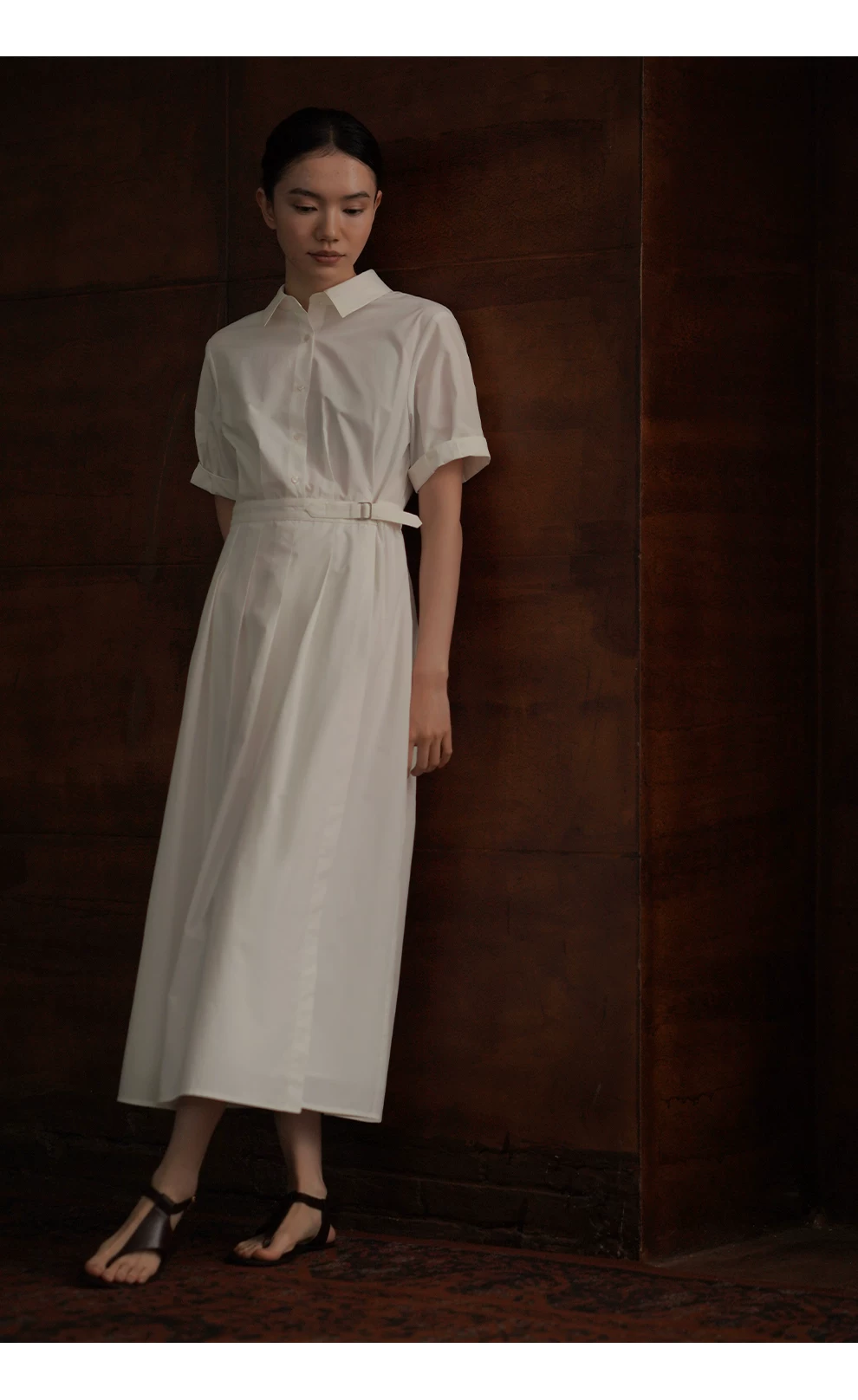 復古優雅可調式收腰顯瘦透氣棉感通勤經典款襯衫洋裝,復古優雅可調式收腰顯瘦透氣棉感通勤經典款襯衫洋裝,HBFS7048,復古優雅可調式收腰顯瘦透氣棉感通勤經典款襯衫洋裝,俐落知性,腰部調節