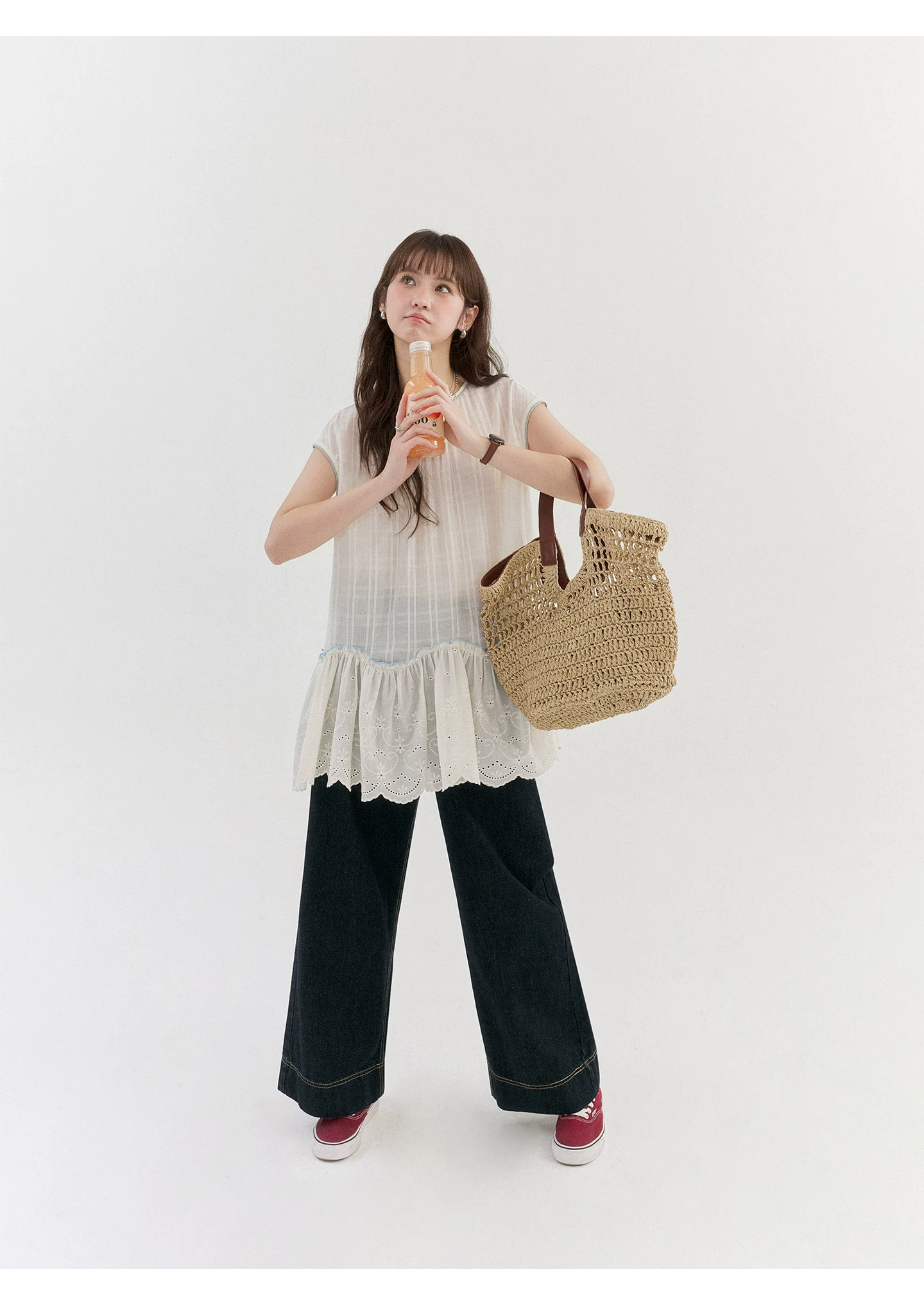 復古黑藍色高腰寬鬆牛仔褲女26夏季新款百搭直筒長褲,復古黑藍色高腰寬鬆牛仔褲女26夏季新款百搭直筒長褲,HBFS3083,復古黑藍色高腰寬鬆牛仔褲女26夏季新款百搭直筒長褲,高腰直筒,丹寧面料