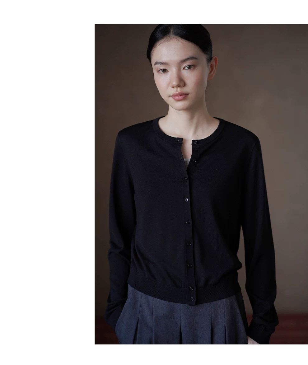 衣櫥必備100萊賽爾冰爽垂感長袖圓領百搭通勤針織開襟衫女,衣櫥B備100萊賽爾冰爽垂感長袖圓領百搭通勤針織開襟衫女,HBFS1358,衣櫥必備100萊賽爾冰爽垂感長袖圓領百搭通勤針織開襟衫女,通勤必備,天絲100%