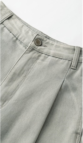 遮肉褲型復古定染棉混紡酵磨漂工藝柔軟寬鬆顯瘦牛仔長褲