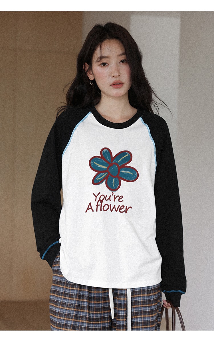 大尺碼插肩袖T恤女白色打底衫2025新款休閒上衣