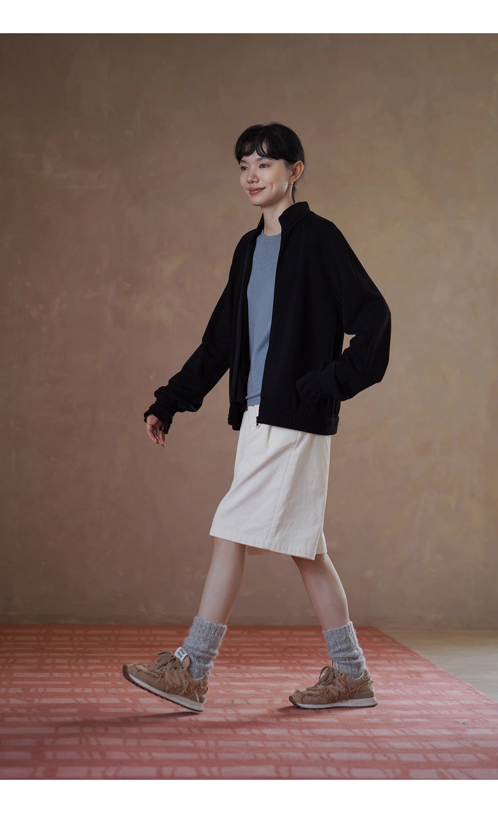 貼身保護舒適彈性軟糯親膚綿羊毛萊賽爾長袖圓領合身T恤