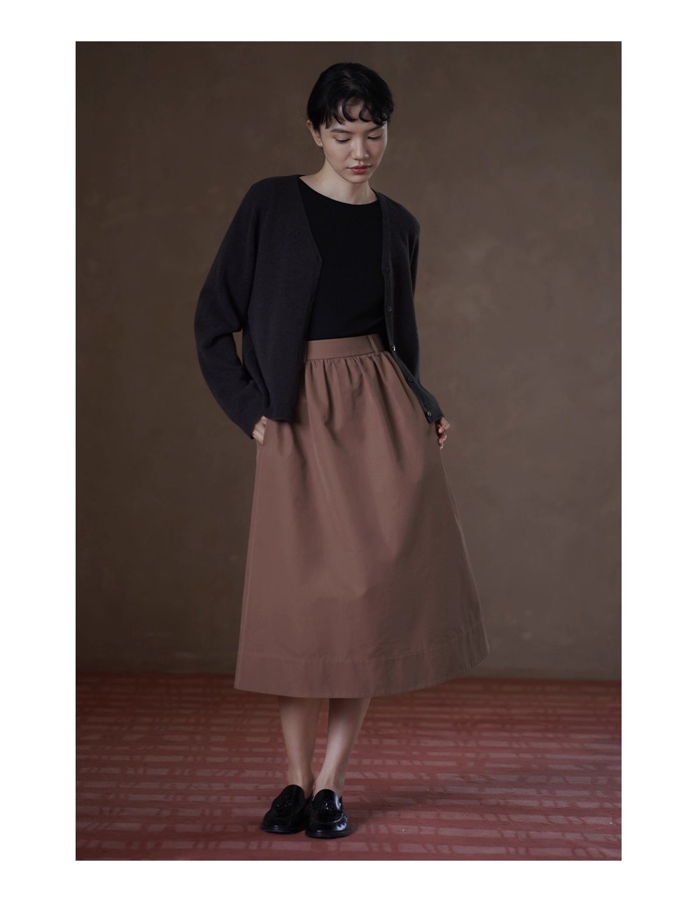 內外兼修蓬鬆軟糯100綿羊毛寬鬆V領顯瘦針織通勤外套女