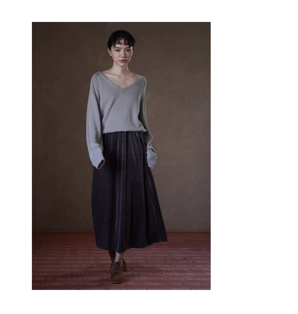 高密度植絨工藝豐滿絨感低調光澤絲絨裙高腰顯瘦半身裙