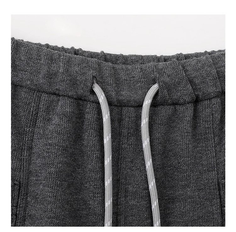 韓系灰色高腰休閒衛褲女秋季新款寬腿百搭彎刀褲