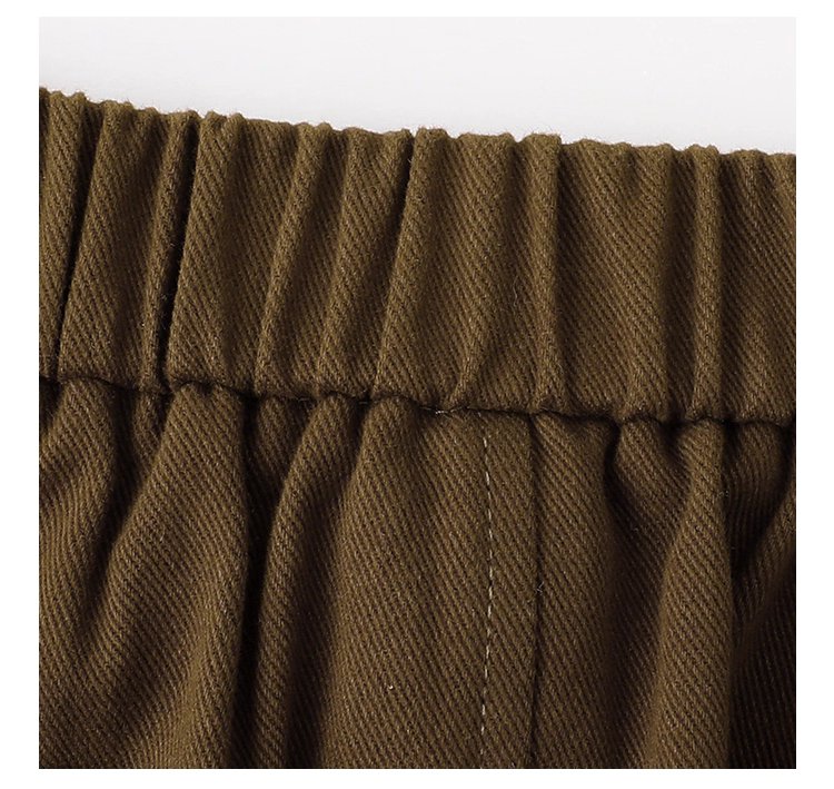 復古純色a字純棉半身裙女秋季新款後鬆緊花苞裙