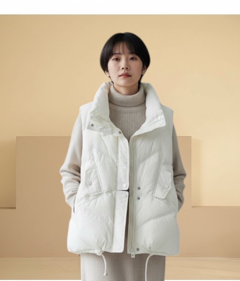 白鴨絨羽絨馬甲輕薄百搭坎肩背心