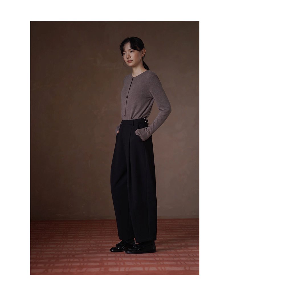 全能內搭合身彈性圓領開門襟顯瘦修身通勤長袖親膚上衣