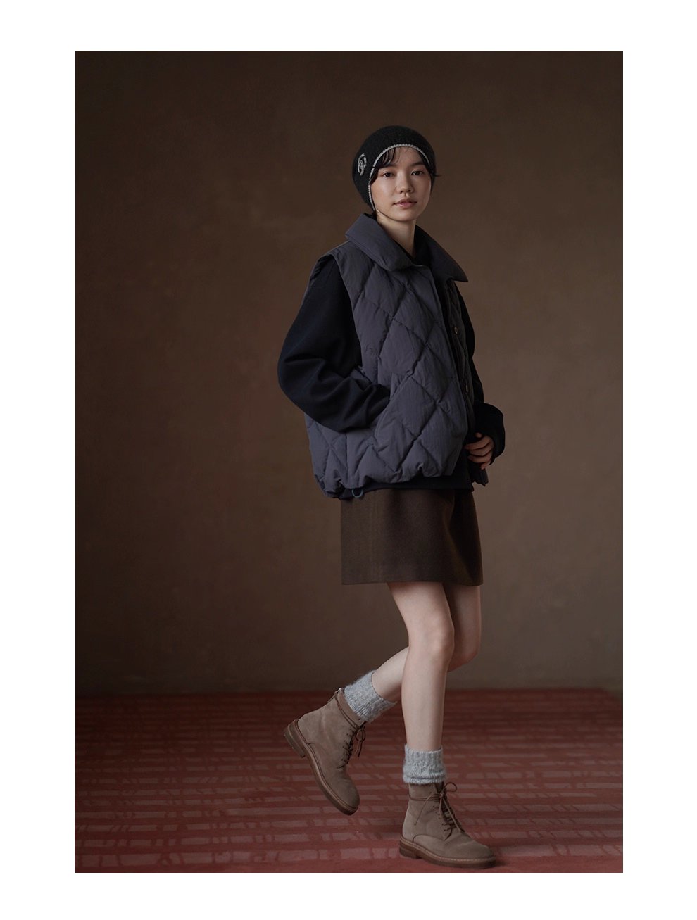 搭配公式含羊毛呢料A字後牛筋鬆緊高腰顯瘦短款半身裙女,搭配公式含羊毛呢料A字後牛筋鬆緊高腰顯瘦短款半身裙女,HBEW2024,搭配公式含羊毛呢料A字後牛筋鬆緊高腰顯瘦短款半身裙女,A字裙型,羊毛混紡