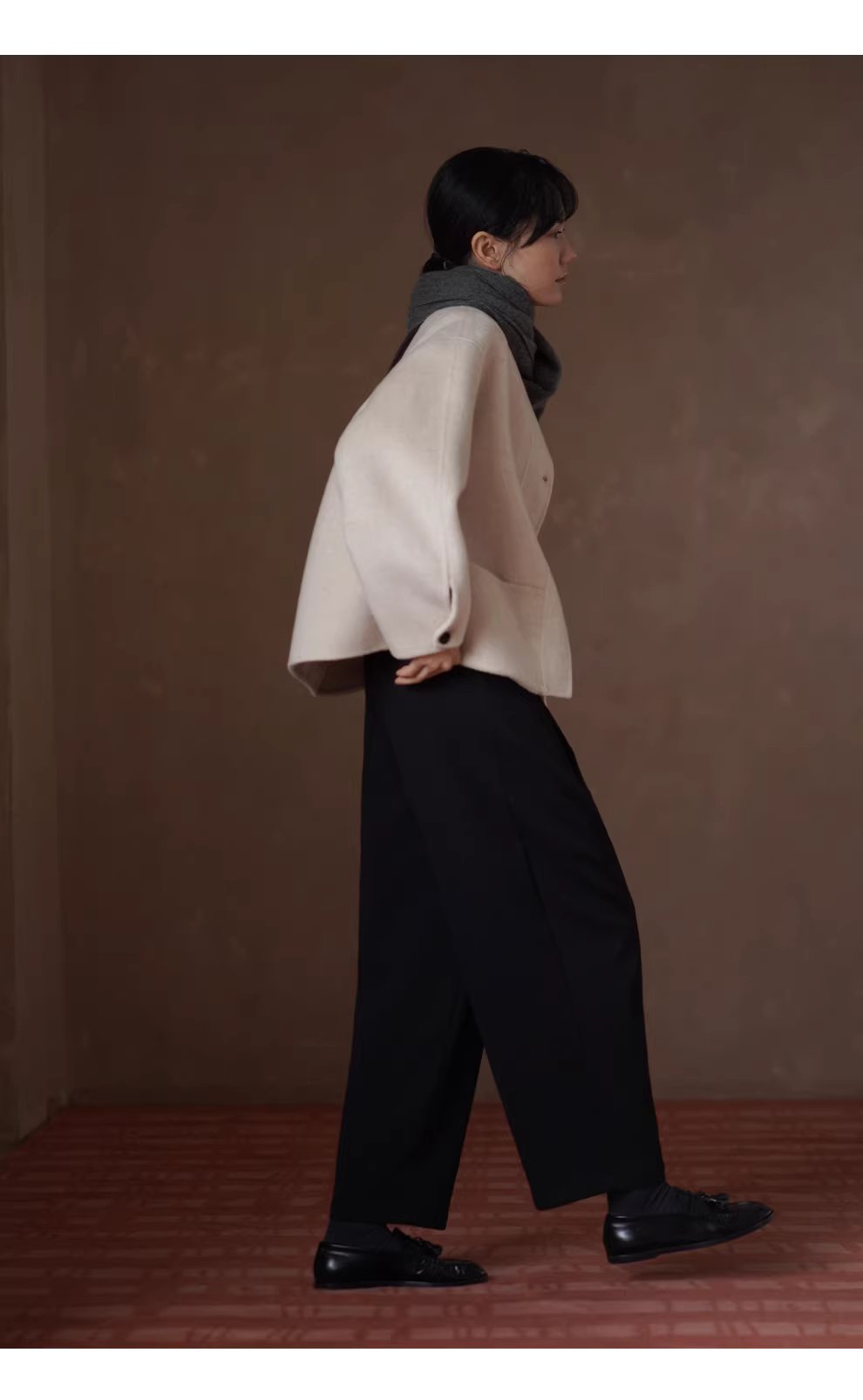 通勤褲王經典不敗顯瘦寬鬆直筒高腰抓毛加厚西裝長褲女,通勤褲王經典不敗顯瘦寬鬆直筒高腰抓毛加厚西裝長褲女,HBEW3039,通勤褲王經典不敗顯瘦寬鬆直筒高腰抓毛加厚西裝長褲女,日字扣腰帶,直筒版型