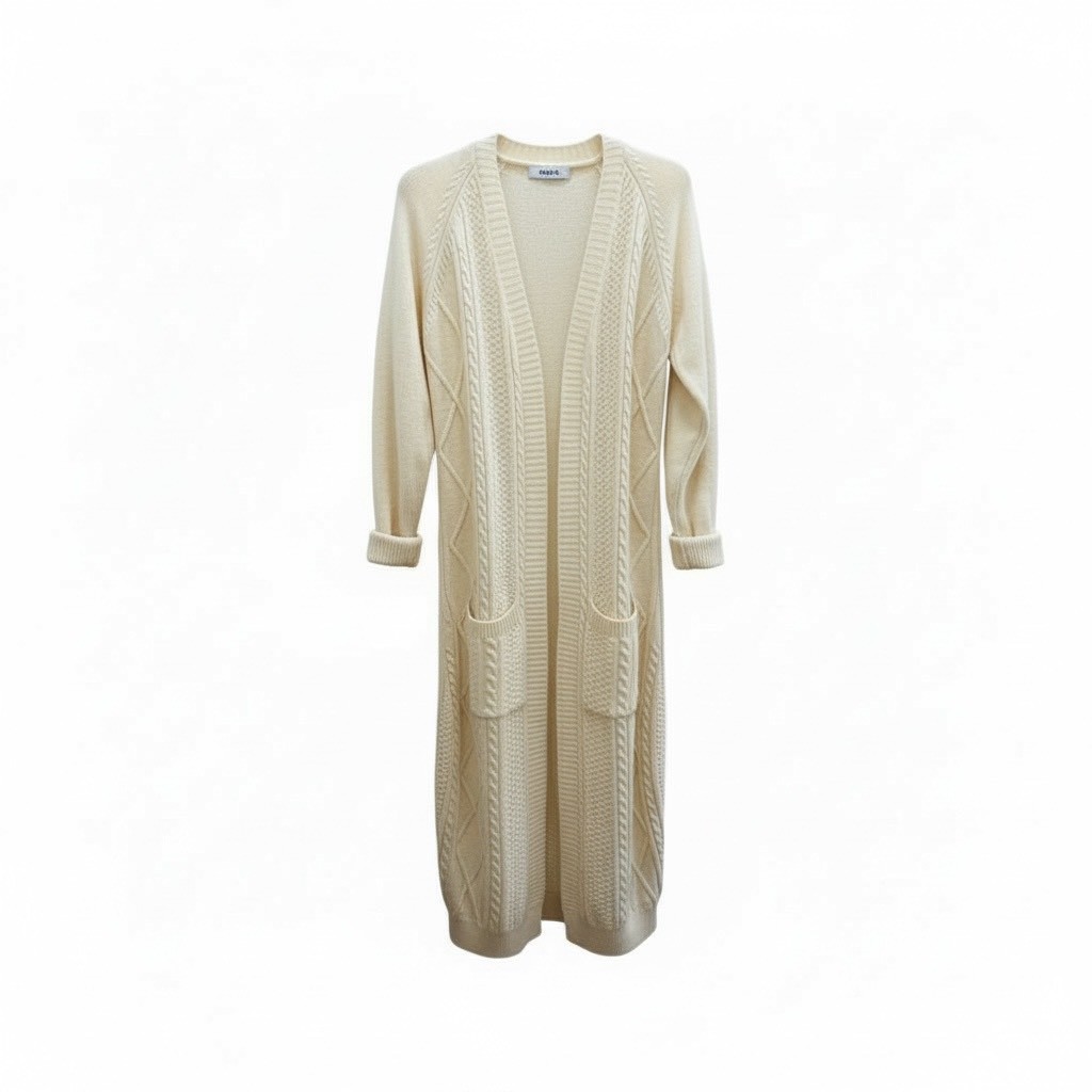 長款針織開衫菱格扭花毛衣外套寬鬆高級感,長款針織開衫菱格扭花毛衣外套寬鬆高級感,5W165020,長款針織開衫菱格扭花毛衣外套寬鬆高級感,慵懶風格,簡約質感