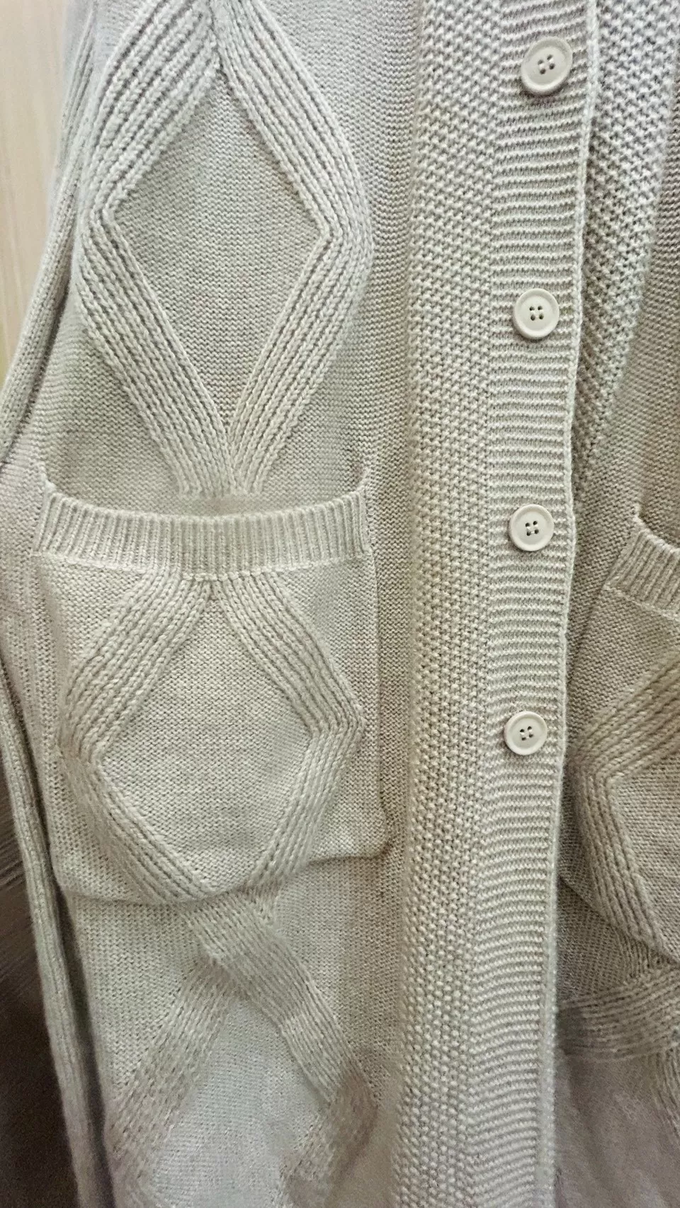 立領排扣菱格紋長款開衫針織外套,立領排扣菱格紋長款開衫針織外套,5W165019,立領排扣菱格紋長款開衫針織外套,排釦開衫,長款針織