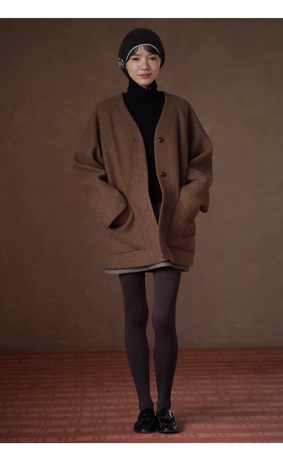 100羊毛無縫一體工藝寬鬆堆領保暖顯瘦坑條針織上衣女,100羊毛無縫一體工藝寬鬆堆領保暖顯瘦坑條針織上衣女,HBEW1164,100羊毛無縫一體工藝寬鬆堆領保暖顯瘦坑條針織上衣女,無縫一體,羊毛100%