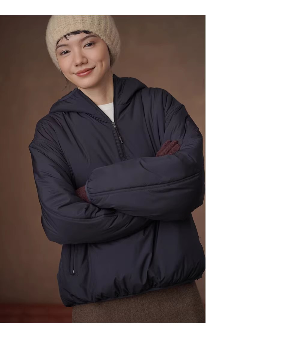 戶外愛好者狂熱一體成型連帽棉衣疊穿寬鬆保暖休閒上衣女,戶外愛好者狂熱一體成型連帽棉衣疊穿寬鬆保暖休閒上衣女,HBEW1183,戶外愛好者狂熱一體成型連帽棉衣疊穿寬鬆保暖休閒上衣女,半開連帽,輕薄舒適