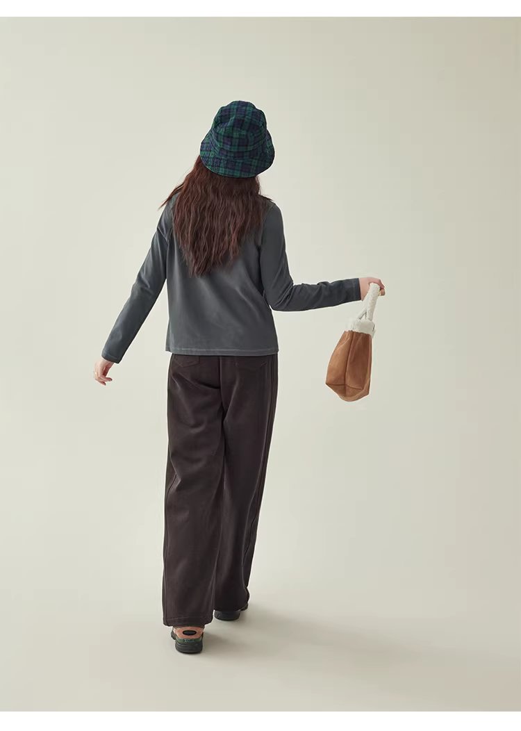 設計感磨毛繡花厚T恤女冬新款花邊圓領長袖上衣,設計感磨毛繡花厚T恤女冬新款花邊圓領長袖上衣,HBEW1184,設計感磨毛繡花厚T恤女冬新款花邊圓領長袖上衣,刺繡細節,磨毛面料