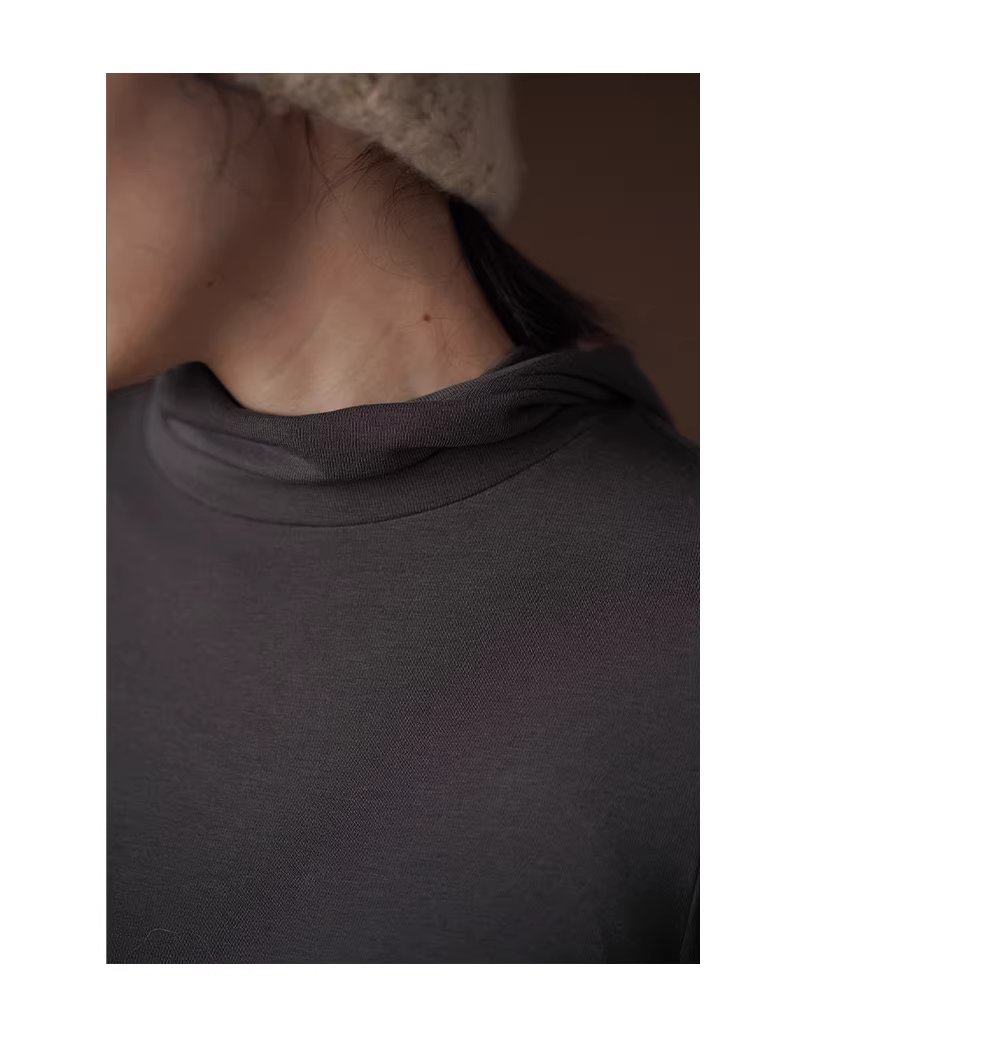 黃金內搭綿羊毛萊賽爾混紡彈性修身正肩高領連帽上衣女,黃金內搭綿羊毛萊賽爾混紡彈性修身正肩高領連帽上衣女,HBEW1201,黃金內搭綿羊毛萊賽爾混紡彈性修身正肩高領連帽上衣女,簡約合身,羊毛混紡