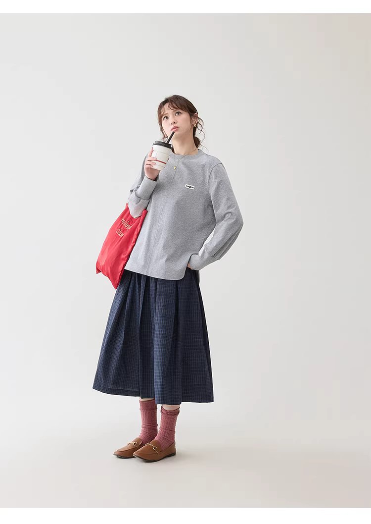 藍格百褶a字純棉半身裙女春季新款鬆緊腰中長裙,藍格百褶a字純棉半身裙女春季新款鬆緊腰中長裙,HBFS2000,藍格百褶a字純棉半身裙女春季新款鬆緊腰中長裙,復古格紋,全棉面料