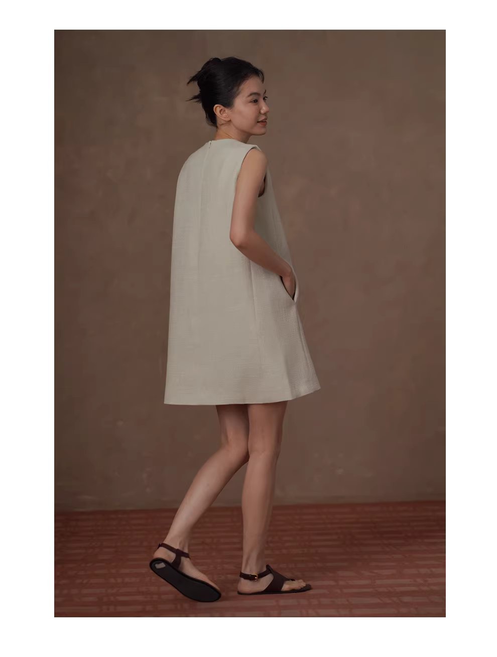 簡約且獨特編織小香肌理圓領直筒顯瘦疊穿背心洋裝女,簡約且獨特編織小香肌理圓領直筒顯瘦疊穿背心洋裝女,HBFS7005,簡約且獨特編織小香肌理圓領直筒顯瘦疊穿背心洋裝女,直筒修身,百搭實穿