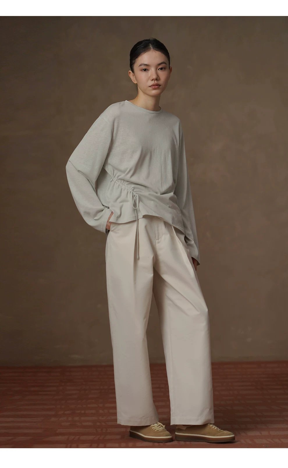 日常嚴選斜紋紗卡棉挺括寬鬆顯瘦遮肉高腰直筒休閒長褲,日常嚴選斜紋紗卡棉挺括寬鬆顯瘦遮肉高腰直筒休閒長褲,HBFS3004,日常嚴選斜紋紗卡棉挺括寬鬆顯瘦遮肉高腰直筒休閒長褲,挺版有型,調節褲頭