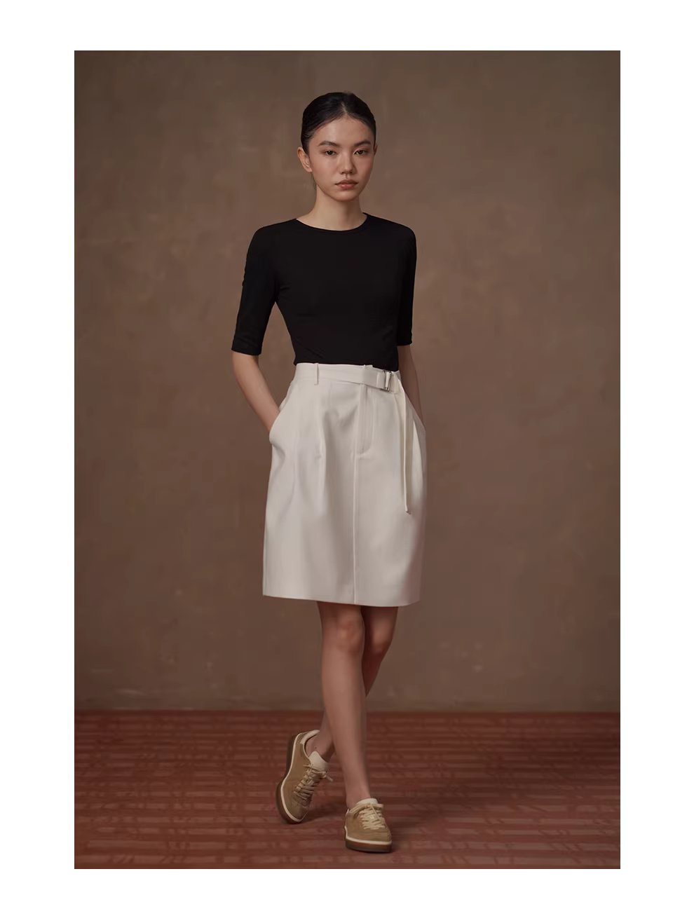 春日雲清爽實用半身裙顯瘦壓褶A子版型短版通勤裙,春日雲清爽實用半身裙顯瘦壓褶A子版型短版通勤裙,HBFS2004,春日雲清爽實用半身裙顯瘦壓褶A子版型短版通勤裙,鬆弛氛圍感,A字版修身