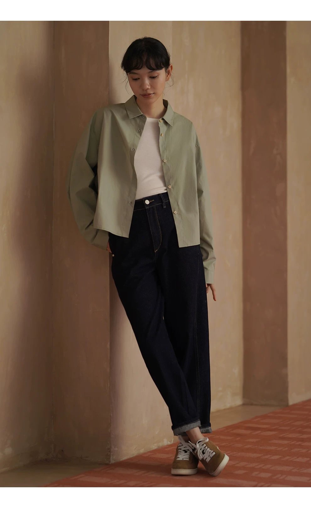 柔軟水洗100棉簡約寬鬆顯瘦抽褶收腰設計翻領通勤襯衫女,柔軟水洗100棉簡約寬鬆顯瘦抽褶收腰設計翻領通勤襯衫女,HBFS1032,柔軟水洗100棉簡約寬鬆顯瘦抽褶收腰設計翻領通勤襯衫女,透氣柔軟,抽褶立體