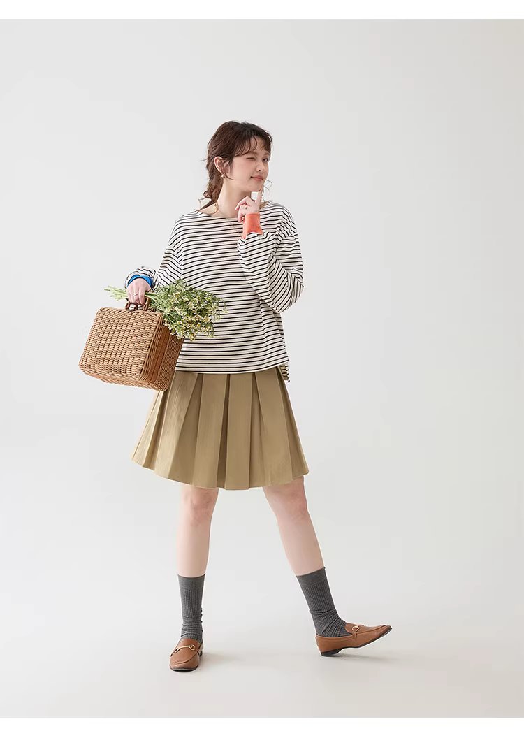 撞色條紋燈籠袖純棉T恤女春季新款寬鬆百搭上衣,撞色條紋燈籠袖純棉T恤女春季新款寬鬆百搭上衣,HBFS1042,撞色條紋燈籠袖純棉T恤女春季新款寬鬆百搭上衣,撞色拼接,全棉面料