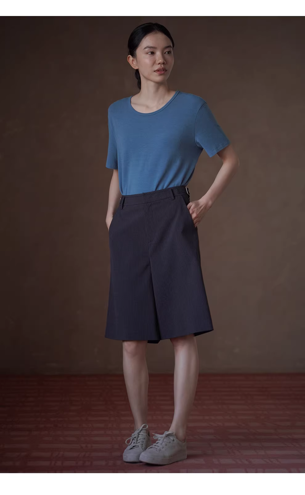 藍調夏日顯白清涼圓領短袖軟糯透氣彈性顯瘦基礎休閒T恤,藍調夏日顯白清涼圓領短袖軟糯透氣彈性顯瘦基礎休閒T恤,HBFS1072,藍調夏日顯白清涼圓領短袖軟糯透氣彈性顯瘦基礎休閒T恤,彈性透氣,版型修飾