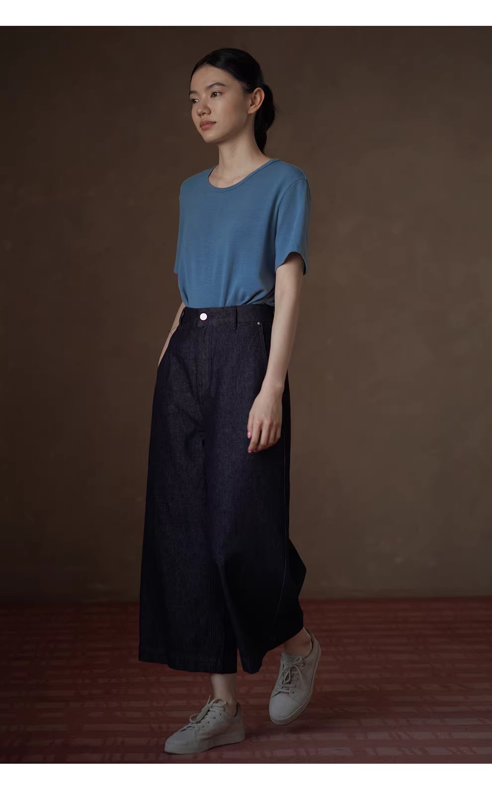 品質高棉丹寧直筒褲型修飾腿型寬鬆高腰顯瘦八分牛仔褲,品質高棉丹寧直筒褲型修飾腿型寬鬆高腰顯瘦八分牛仔褲,HBFS3021,品質高棉丹寧直筒褲型修飾腿型寬鬆高腰顯瘦八分牛仔褲,親膚透氣,直筒修飾