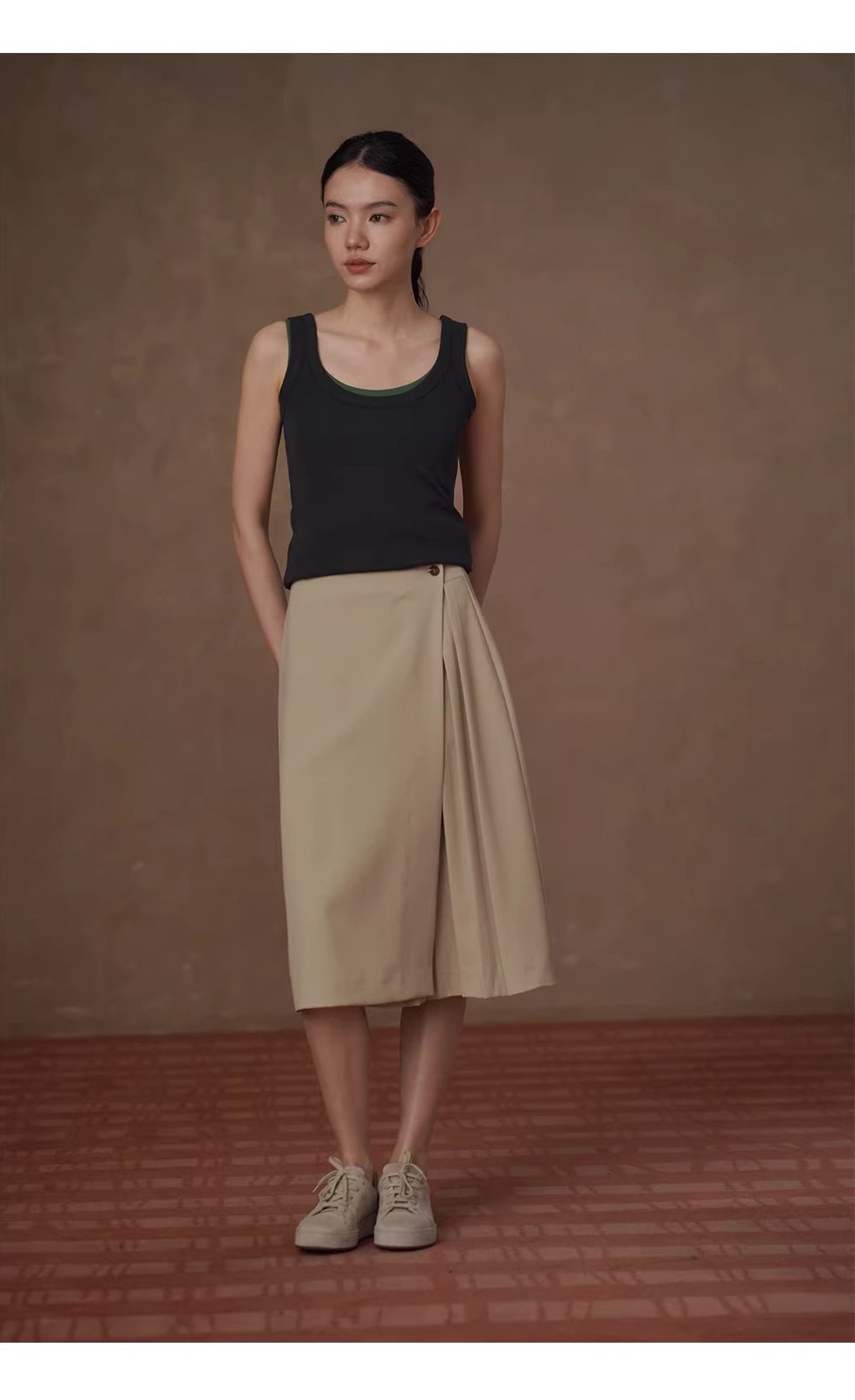 姐法式通勤一片圍裹式寬鬆直筒高腰不對稱壓褶顯瘦半身裙,姐法式通勤一片圍裹式寬鬆直筒高腰不對稱壓褶顯瘦半身裙,HBFS2018,姐法式通勤一片圍裹式寬鬆直筒高腰不對稱壓褶顯瘦半身裙,透氣舒適,版型顯瘦