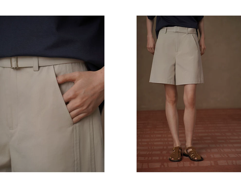 不出錯日常休閒五分褲直筒寬鬆顯瘦可調節腰帶短褲女,不出錯日常休閒五分褲直筒寬鬆顯瘦可調節腰帶短褲女,HBFS3028,不出錯日常休閒五分褲直筒寬鬆顯瘦可調節腰帶短褲女,吸濕排汗,高腰腰帶