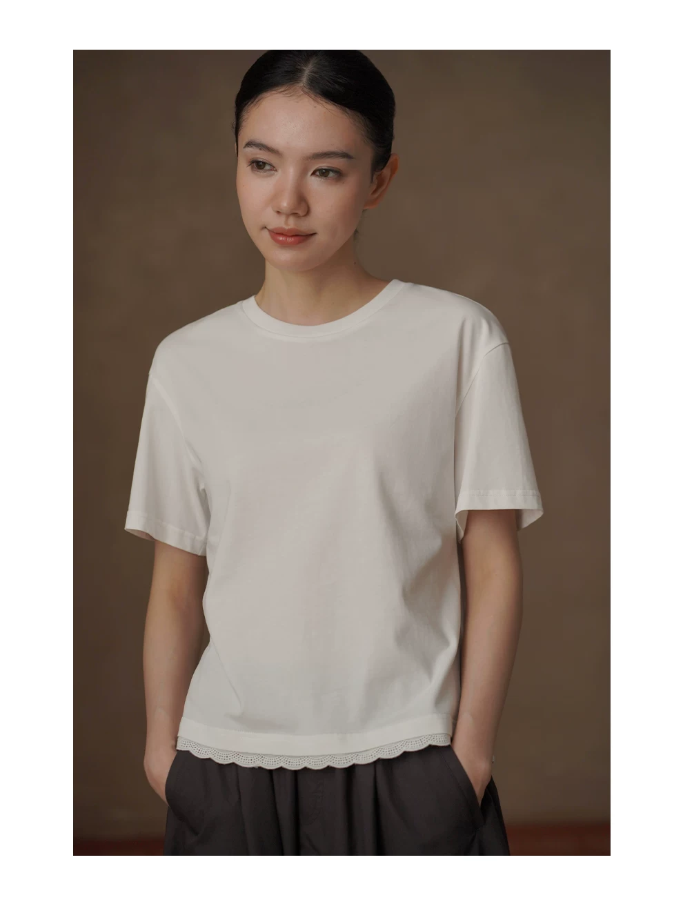 美學基礎拼接花邊下擺疊穿100棉親膚短袖圓領顯瘦恤女,美學基礎拼接花邊下擺疊穿100棉親膚短袖圓領顯瘦恤女,HBFS1108,美學基礎拼接花邊下擺疊穿100棉親膚短袖圓領顯瘦恤女,純棉親膚,日常百搭