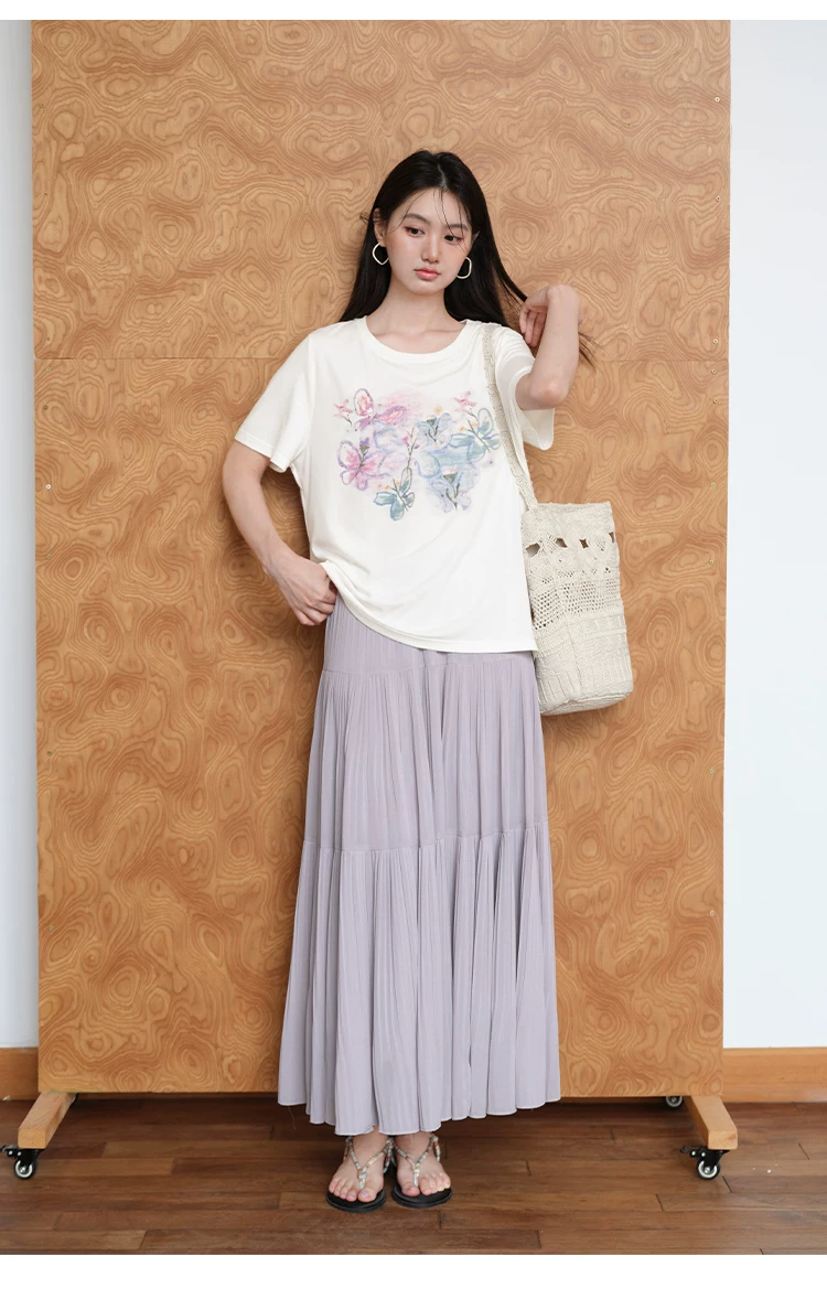 大尺寸胖mm夏裝蝴蝶印花白色短袖T恤女2026新款寬鬆正肩上衣,大尺寸胖mm夏裝蝴蝶印花白色短袖T恤女2026新款寬鬆正肩上衣,HBFS1315,大尺寸胖mm夏裝蝴蝶印花白色短袖T恤女2026新款寬鬆正肩上衣,中大尺碼,文青印花